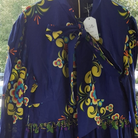 African Ankara Maxi  Dress Floral - Picture 2 of 5